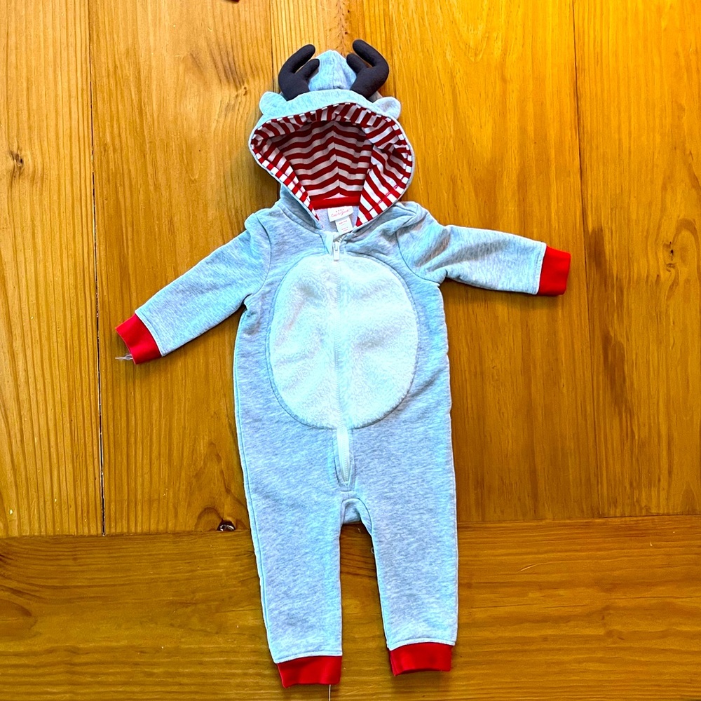 6/9 Month Hooded Reindeer Suit